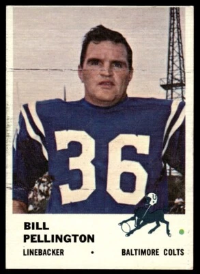 1961 Fleer Bill Pellington * Baltimore Colts #36 - Image 1 of 2