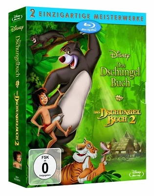 Das Dschungelbuch 1+2  Neu OVP   Blu Ray  Teil 1 Und Teil 2 im Schuber - Bild 1 von 2