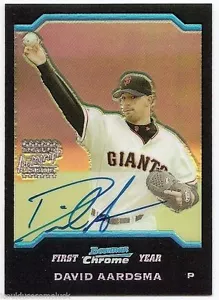 2004 BOWMAN CHROME AUTOGRAPH REFRACTOR David Aardsma #349 - Picture 1 of 1