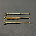 3 pcs Simple practical Brass Metal Ear Spoon,Two in one ear spoon toothpick
