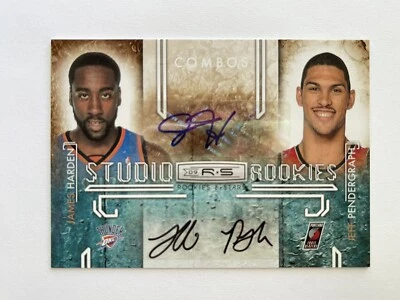 2009-10 James Harden / Jeff Pendergraph Rookies & Stars Studio Auto 28/50 *READ - Image 1 of 4