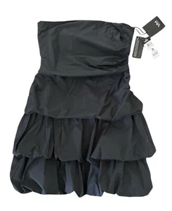 Little Black Dress Vera Mont Sz 8 USA Women Sleeveless Ruffle Lined Dance Quince - Picture 1 of 6