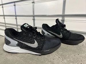 Nike Lunarglide 7 Flash H2O Repel Womens 7 Running Black Gray Shoes - Picture 1 of 6