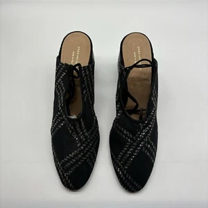 Dries Van Noten Black Silver Glitter Mules Purple Chunky Block Size 41 - Picture 1 of 9