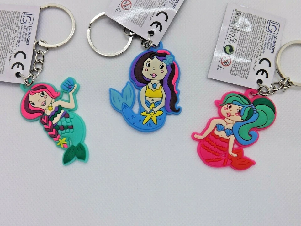 LG-IMPORTS 12 x Meerjungfrau Schlüsselanhänger, Mitgebsel Kindergeburtstag