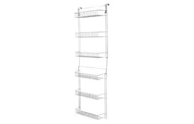IVPET5805 Adjustable Organizer Over Door Spice Rack Shelf Pantry Can Food Storage 6 Tier