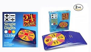 24 Game Two Pack:48 Single Digit Cards & 48 Double Digits Math Game