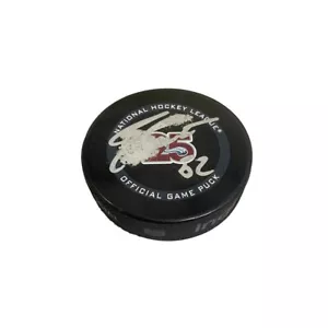 ADAM FOOTE Signed Colorado Avalanche 25th Anniversary Puck (Exact Photo) - 00300 - Picture 1 of 2