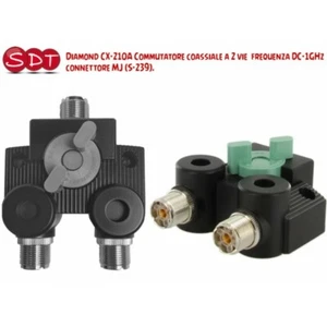 DIAMOND CX-210A COMMUTATORE 2 VIE CONNETTORI SO-239 - Zdjęcie 1 z 3