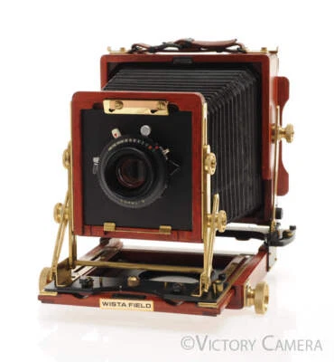Wista Field 4x5 Red Wood Camera Rodenstock 135mm f5.6 Lens Film Holder [EXC] - Image 1 of 4