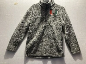 Herren Medium Boxer Craft Miami Hurricanes Pullover 1/4 Zip Sherpa warm Sweater - Bild 1 von 8