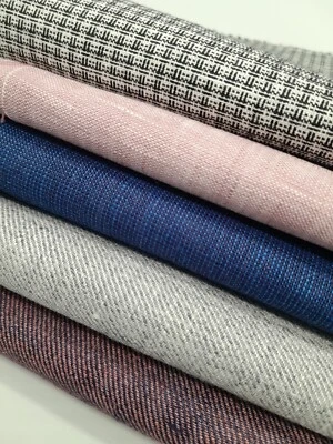 Remnant Scrap Bag 5 x Pieces 100% Irish linen Crafting Fabric QF40 Soft winter - Image 1 of 4