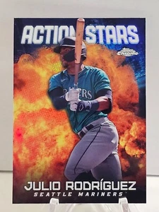 2023 Topps Chrome Update ASC-20 Julio Rodriguez Action Stars - Foto 1 di 2