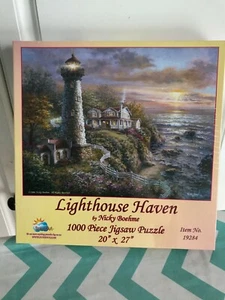 NEW Sealed SunsOut Lighthouse Haven 1000 Piece Jigsaw Puzzle 20”x27” Item #19284 - Picture 1 of 6