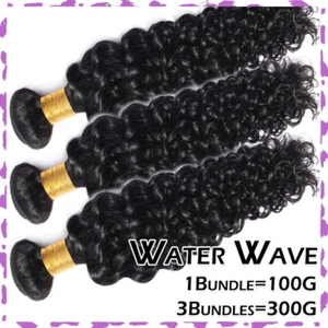 Bundles 100% Virgin Human Hair Brazilian Loose/Water/Deep/Curly Wave Extensions - Picture 1 of 30