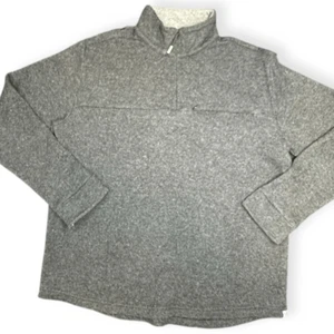 HORNY TOAD Men’s Gray Wool Blend Quarter-Zip Pullover Sweater Size Large - Picture 1 of 5