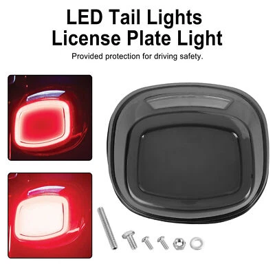 LED Tail Lights License Plate Light For Touring Softail Dyna Sportster 99-Up H0 Foto 1 de 4