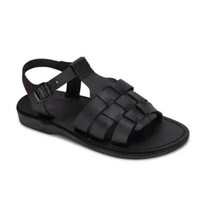 Mikayla - Open Toe Fisherman-Style Sandal | Black - Picture 1 of 5
