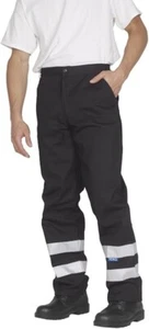 Yoko Reflective Ballistic Workwear Pantalone Regolare Nero Taglia W34" Nuovo - Foto 1 di 3