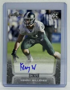 KENNY WILLEKES 2020 Leaf Draft Football AUTO BA-KW1 Michigan State Spartans RC - Picture 1 of 2