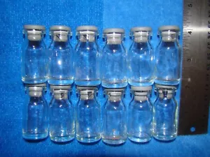 VTG (12) Miniature Borosilicate Glass Bottles & Stopper - Beading Crafts Samples - Picture 1 of 6