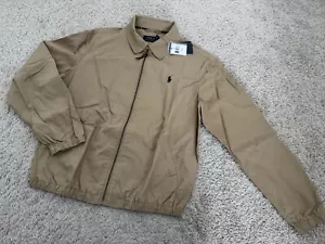 Neu mit Etikett Polo Ralph Lauren Khaki Twill Bi Swing Full Zip Windbreaker Jacke Herren Gr. M - Bild 1 von 6