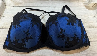 Nuevo Sujetador Torrrid Push Up Sin Tirantes 6 Maneras de Usar Negro Azul Encaje Talla 46DDD TbU Foto 1 de 4