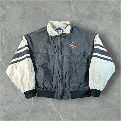 Chaqueta Chevrolet Corvette vintage para hombre mediana negra blanca carreras MVP de colección años 90 80 Foto 1 de 4