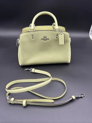 Coach Crossgrain Leather Mini Lillie Carryall Satchel 91146 Pale Lime - Image 1 of 4