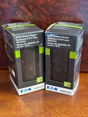 Eaton OSW-P-010 0-10V Occupancy Sensor Dimmer - Black - 2 Pack - Image 1 of 3