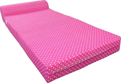 Pink Polka Dots Sleeper Chair Folding Foam Beds, Portable Guest Bed 6x48x 72 - Image 1 of 2