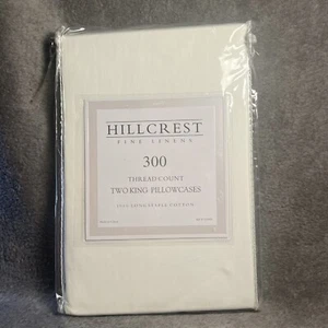 Hillcrest Fine Linens 2 King/Groß Kissenbezüge 300 Fadenzahl Baumwolle cremeweiß - Bild 1 von 3