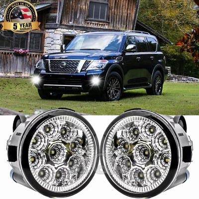 Par de luzes de neblina de LED para Nissan Armada Exclusive Platinum Reserve SL SV 2017-2020 - Imagem 1 de 4