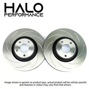 Front Performance Grooved Brake Discs to fit Ford Fiesta 1.6 ST 180 MK7 - Picture 1 of 3