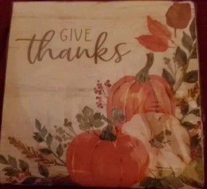 Thanksgiving Napkins 2 Sets, Wrappers Intact - Picture 1 of 2