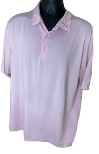 Peter Millar Shirt Mens XL Summer Comfort Polo Golf Pink Striped Stretch Wicking - Picture 1 of 12