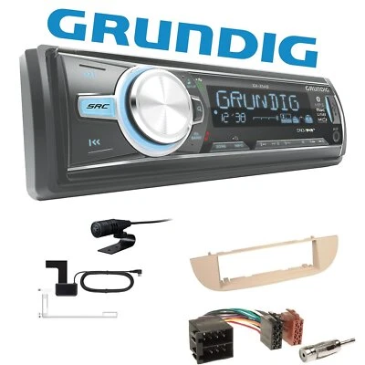Autoradio Grundig für Fiat 500 500C Beige Bluetooth DAB+ USB AUX - Bild 1 von 4