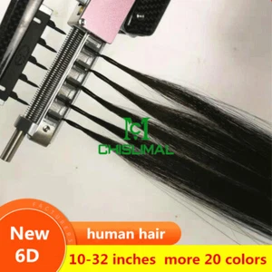 More Color 10-30Inch 6D Pre-bonded Remy Human Hair Extensions 20gram 40 Strands - Picture 1 of 32