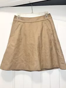 Ann Taylor Women’s Size 2 Wool Blend Stretch Tan Skirt - Picture 1 of 4