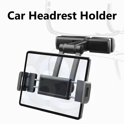 Car Back Seat Headrest Phone Holder Tablet Stand Rear Pillow Adjustment Bracket - Image 1 of 4