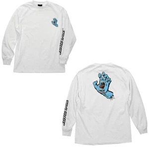 Santa Cruz Skateboard Longsleeve Shirt Screaming Hand White Size Small S - Picture 1 of 2