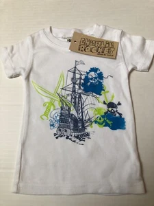 Nuevo con etiquetas Top Charlie Rocket para niños talla 6-9 meses~Hecho en EE. UU.~Marca boutique~Envío gratuito - Imagen 1 de 2