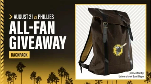 BRAND NEW San Diego Padres Friar Backpack Giveaway 8/21/21 MLB Baseball Official Cover