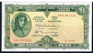 BANCONOTA IRLANDA1 P64c 21.04.1975 aUNC - Foto 1 di 1