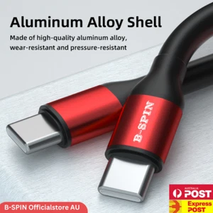 Cable de datos de carga rápida USB-C a tipo C para iPhone 16 Samsung MacBook 100 W - Imagen 1 de 16