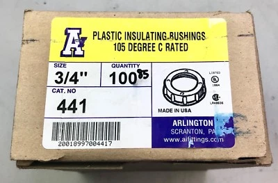 Bujes aislantes de plástico Arlington 441 3/4" (CAJA DE 85) NUEVO Foto 1 de 4