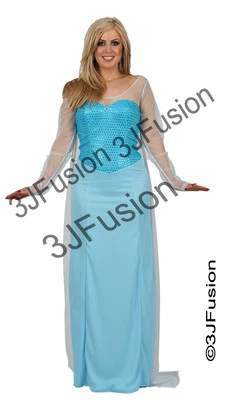 Erwachsene Damen Frauen Frozen Elsa Bilderbuch Kostüm Buchwoche