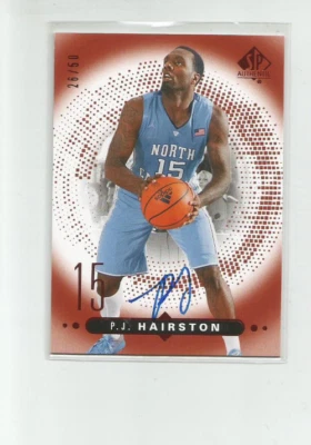 2014-15 SP AUTHENTIC ROOKIE EXTENDED AUTOGRAPHS RED #R2 P.J. HAIRSTON  26/50 - Image 1 of 2