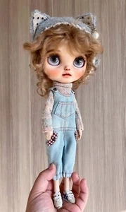 Blythe Doll Clothes -- Cute Blue Kitty Themed Outfit Set (OOAK) - Picture 1 of 20