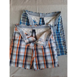 Croft & Barrow Para Hombres 2 de Talla 36 Nova Chino a Cuadros Cremallera Corta Botón Mosca Algodón Puro - Imagen 1 de 7